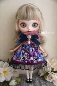  Blythe OF* наружный Fit * европейская одежда * анютины глазки chu-ru платье 