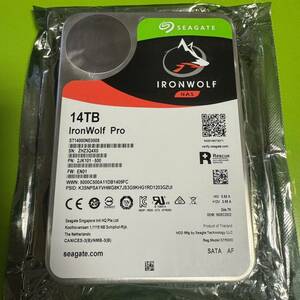 【未使用品】 Seagate HDD 14TB IRONWOLF PRO NAS ヘリウム充填 高耐久モデル 大容量 3.5インチ内蔵ハードディスク ST14000NE0008