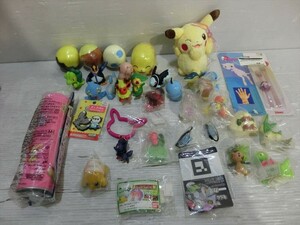 T【D3-19】【60サイズ】▲一部未開封/ポケットモンスター グッズセット/ポケモン/ぬいぐるみ 指人形 ストラップ 他