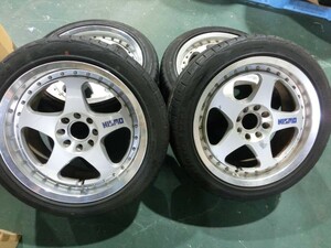 T【Y2-36】【4箱】★RAYS NISMOスモ/LM-GT2 9JJ+38・8JJ +35 17インチ ホイール＆タイヤ 4本セット/※傷・汚れ有