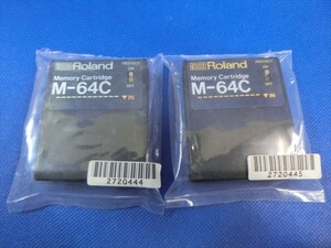 T【3ち-02】【送料無料】未開封/Roland ローランド/メモリーカートリッジ M64-C/2個セット/※色落ち有