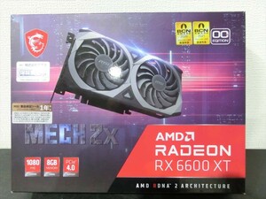 T【J3-24】【80サイズ】▲MSI Radeon RX 6600 XT MECH 2X 8G OC [PCIExp 8GB]/グラフィックボード/PCパーツ/ジャンク扱い/※外箱傷み有