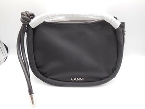 T【コ4-17】【60サイズ】▲極美品/GANNI ガニー/ロゴ ハンドバッグ/ショルダーストラップ付/ワンサイズ/レディース