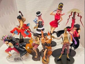 T【ケ4-31】【80サイズ】▲未検品/ONE PIECE ワンピース フィギュア 8体セット/ルフィ ペローナ レベッカ 他