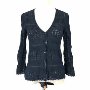 東京スタイル★アリスバーリー/Aylesbury★ニットカーディガン/薄手【レディースM/紺/navy】Tops/Shirts/Cardigan◆BH461