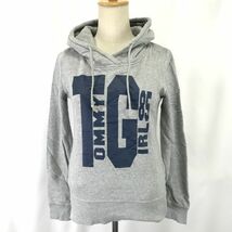 日本製★トミーガール/tommy girl★プルオーバー/スウェットパーカー【レディースS/グレー/gray】TOMMY HILFIGERトミーヒルフィガー◆BH490_画像1