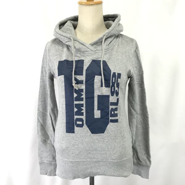 日本製★トミーガール/tommy girl★プルオーバー/スウェットパーカー【レディースS/グレー/gray】TOMMY HILFIGERトミーヒルフィガー◆BH490