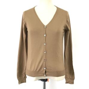 スピックアンドスパン/Spick&Span★ウール100%/カーディガン/薄手【レディースM/茶/brown】Tops/Shirts/Cardigan◆BH503