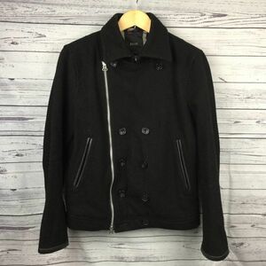  Rupert edge * wool / Rider's blouson [M/ black ] full double horn Zip / inside pocket /RUPERT EDGE*BA57-A2