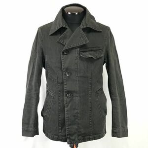 日本製★ジャーナルスタンダード/journal standard★ブラックデニムジャケット/ブルゾン【メンズM/gray】Coats/Jackets/Jumpers◆pBH324