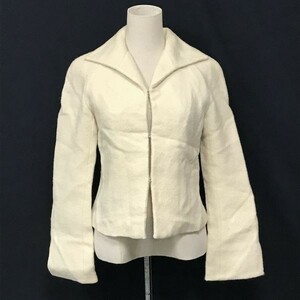  made in Japan * mistake Chloe /miss chloe* wool blouson / jacket / short coat [40/Women's size -M/ beige ] springs hook *BC166W