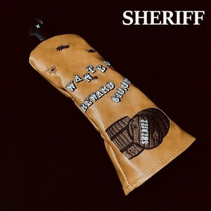 SHERIFF シェリフ 2020年 モデル ウエスタンシリーズ フェアウェイ用 ヘッドカバー SFW-011 (キャメル)