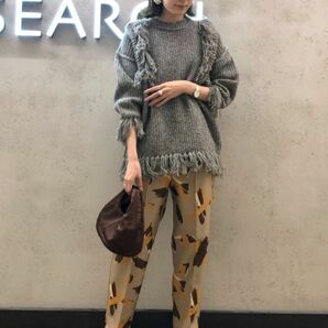 KiiRA　MIX FRINGE KNIT PO/グレー/F