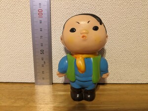 岩手銀行 がんちゃん / 黄緑ベスト / 貯金箱 ソフビ フィギュア / 企業物 アドバタイジング 非売品 ノベルティ 当時物 昭和 レトロ 