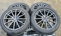 スバル　レガシィワゴン　BRG　純正　STI　アルミタイヤ4本セット　225/45R18　18インチ　PCD100　5H　7.5J　+55_画像1