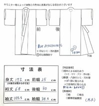 着物cocon★振袖 洗える着物 身丈172 裄丈68 ポリエステル アイボリー系 帯・小物別売り 【1-26-8K-1040-q】_画像10