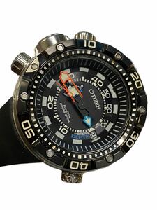 シチズン 腕時計 J250-S092183 プロマスター マスターズ DIVER'S 200m 黒文字盤 エコドライブ メンズ 中古品