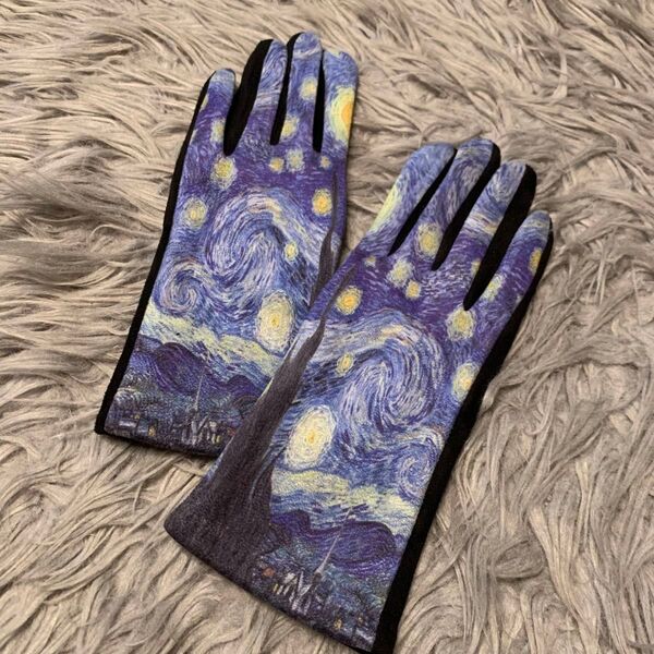 【 ゴッホ 星月夜 】 手袋 グローブ メンズ レディース アクセサリー ファッション小物 インテリア