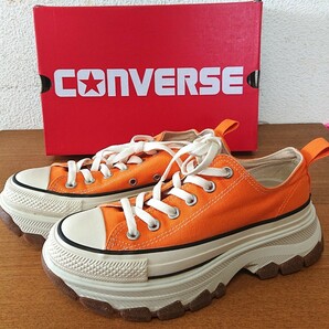 【美品】CONVERSE コンバース スニーカー オールスター ALL STAR TREKWAVE OX 1SD275 オレンジ 24.0㎝ 【試し履きのみ】の画像1