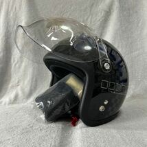 LEAD MOUSSE CHECK BLACK 57~60cm リード ジェットヘルメット ヘルメット フリーサイズ 開閉式バブルシールド 18年製 SG規格 A60104-12_画像3