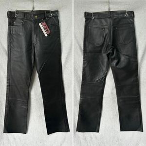 【SALE】 MET'Z MLP-1801 BLACK Lサイズ メッツ 本革レザーパンツ 革パンツ ストレートタイプ A60112-2