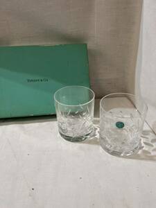 【D446】TIFFANY ロックグラス ペア 食器 ガラス ティファニー ペアグラス 