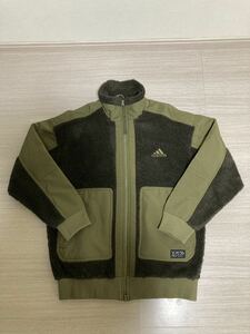 新品 adidas ボアフリースジャケット オリーブ色　検索 ノースフェイス パタゴニア モンベル デナリジャケット Y-3 アディダス