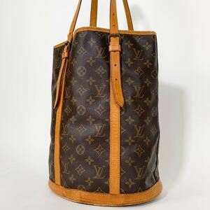 LOUIS VUITTON バケットGM M42236 883 モノグラム ショルダーバッグ トートバッグ バケツ型 レザー 革 PVC レディース ルイヴィトン 1円