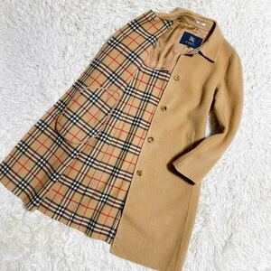 ★美品★大きいサイズ★ バーバリーロンドン カシミヤ入り ロングコート 40 / L レディース ベージュ BURBERRY LONDON J38