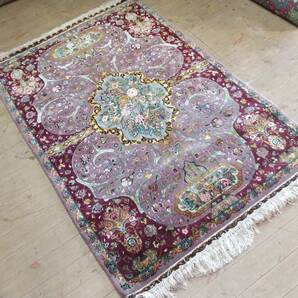 ペルシャ絨毯 タブリーズ シルク＆ウール サナイエ工房 70ラッジの画像3