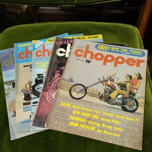 ストリートチョッパー　street chopper 1971年5月6月7月8月9月号　年式相応の痛みはあります　ハーレーダビッドソン カスタムバイク HARLEY