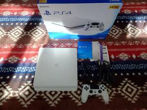 美品！PS4 本体/箱 セット 500GB ホワイト SONY PlayStation4 CUH-2100A 初期化/動作確認済 ワンオーナー