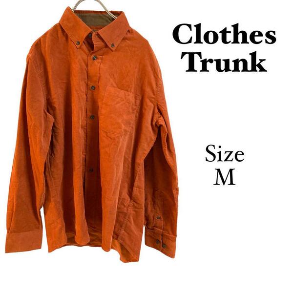 1077 clothes trunk【M】メンズ　スウェット素材シャツ　オレンジ