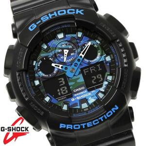 G-SHOCK BIG CASE GA-100CB-1AJF （カモフラージュ柄/ブルー）