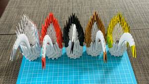 折り紙 鶴の置物 5個セット④