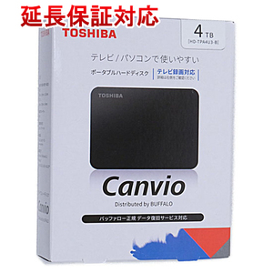 TOSHIBA PortableHD CANVIO HD-TPA4U3-B ブラック 4TB [管理:1000014548]