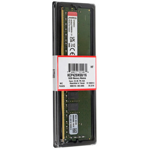 【100%互換性】 キングストン Kingston デスクトップPC用メモリ DDR4 2666MT/秒 16GBx1枚 Non-ECC Unbuffered DIMM CL19 KCP426NS8/16 製品寿命期間保証