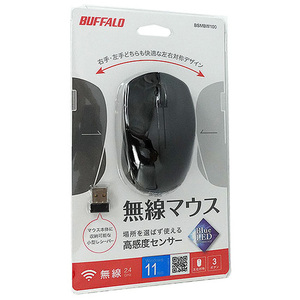 BUFFALO バッファロー BlueLEDワイヤレスマウス BSMBW100BK ブラック [管理:1000022006]