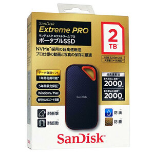 SANDISK portable SSD Extreme Pro SDSSDE81-2T00-J25 2TB [ control :1000021720]