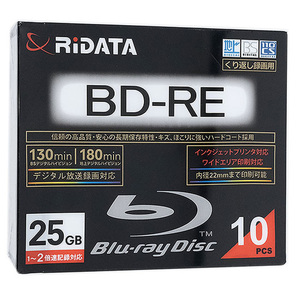 RiTEK ブルーレイディスク RIDATA BD-RE130PW 2X.10P SC C BD-RE 2倍速 10枚組 [管理:1000022158]