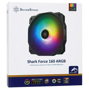 SILVERSTONE производства PC кейс вентилятор Shark Force 160 ARGB SST-SF160B-ARGB черный / половина прозрачный [ управление :1000023429]