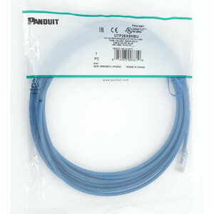 PANDUIT UTPパッチコード Cat6A 超極細 5m 青 UTP28X5MBU [管理:1000021801]