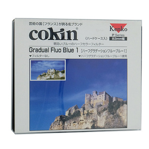 【ゆうパケット対応】Cokin 83×100mm角 ハーフグラデーションフィルター フルーブルー1 P666 [管理:1000024702]