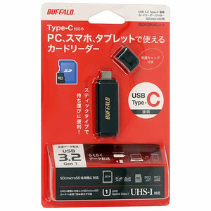 BUFFALO バッファロー Type-C接続カードリーダー BSCR120U3CBK USB Type-C ブラック [管理:1000022017]