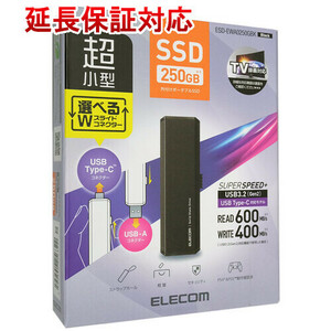 ELECOM エレコム 外付けポータブルSSD ESD-EWA0250GBK ブラック 250GB [管理:1000022195]