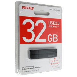 【ゆうパケット対応】BUFFALO バッファロー製 USBメモリー RUF2-WB32GB-BK/B 32GB ブラック [管理:1000022115]