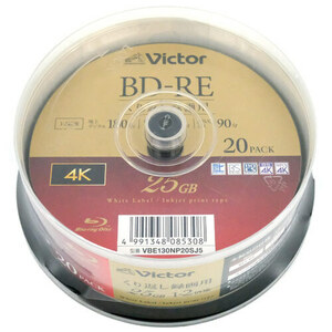 Victor製 ブルーレイディスク VBE130NP20SJ5 20枚組 [管理:1000025287]