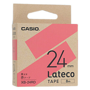 CASIO ラテコテープ 詰め替え用テープ XB-24RD 赤 [管理:1000024784]
