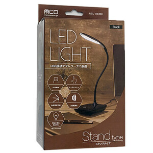 ミヨシ USB LEDライト スタンドタイプ USL-05/BK ブラック [管理:1100042065]