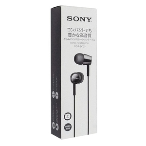 SONY 密閉型インナーイヤーレシーバー MDR-EX155 (B) ブラック [管理:1100044969]